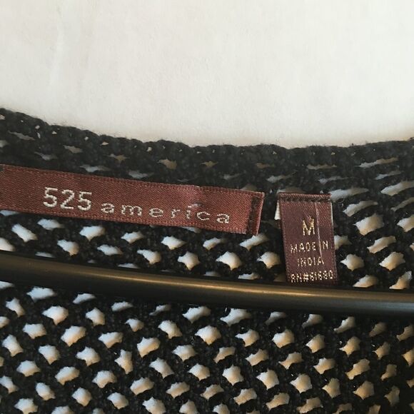 525‎ AMERICA TANK TOP IN NAVY BLUE EYELET - Picture 8 of 8